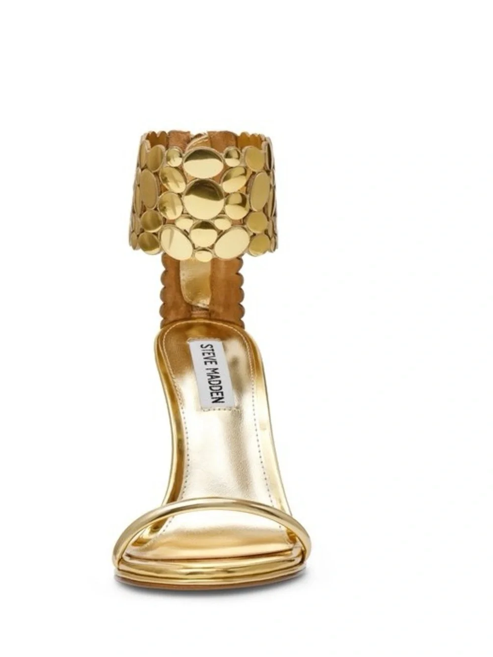 Steve Madden Enamored Gold Metallic Heeled Sandals – NWT Size 8